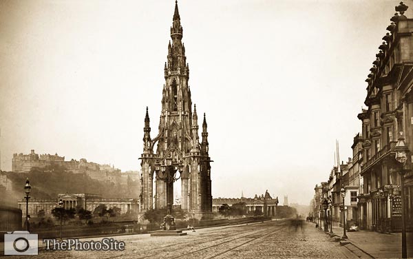 Scott Monument, Edinburghold victorian photo - Click Image to Close