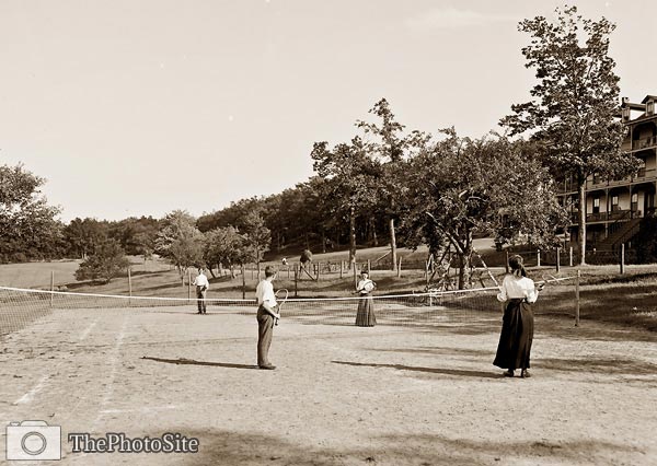 Tennis courts, Pocono Mountain Pennsylvania, 1905 - Click Image to Close