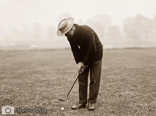 Charles. H. Seely playing golf, Baltusrol - Click Image to Close