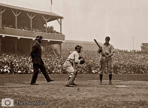 New York vs. Pittsburgh baseball game Breshahan 1908 - Click Image to Close