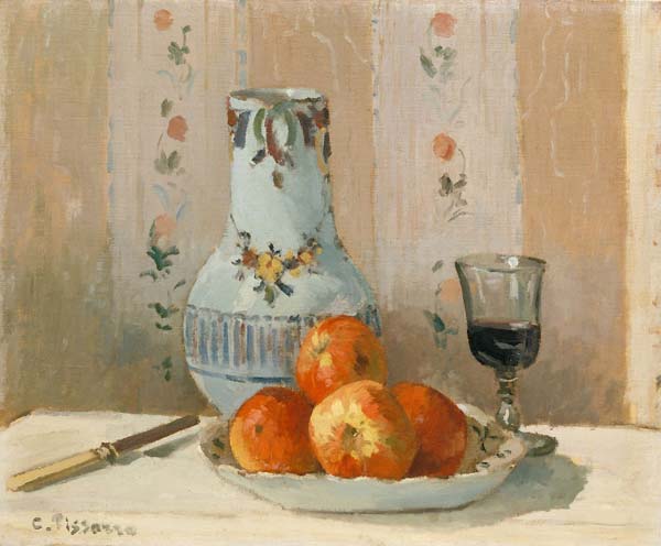 Still life with apples and pitcher - Click Image to Close