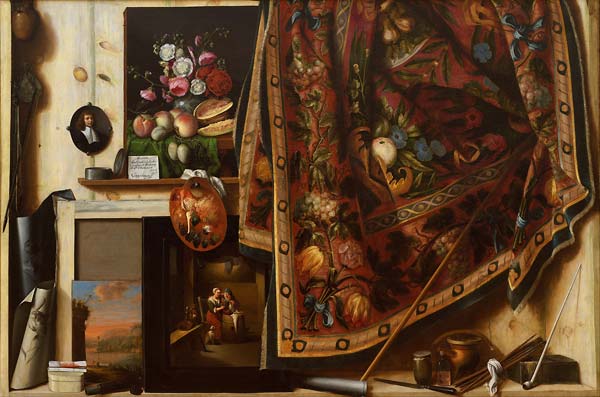 Trompe l'oeil. A Cabinet in the Artist's Studio - Click Image to Close