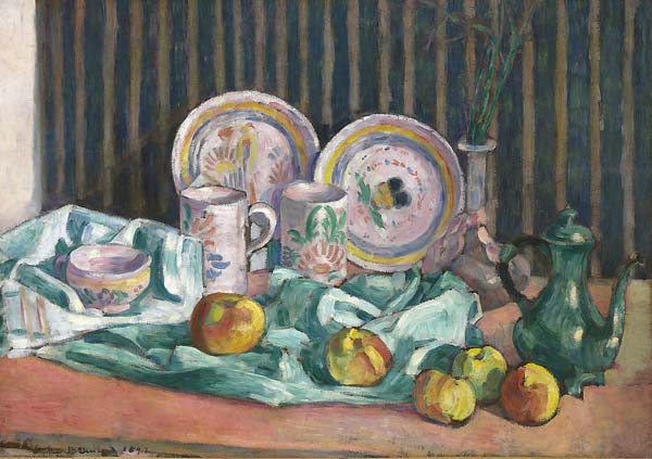still life with apples and fruit bowls - Click Image to Close
