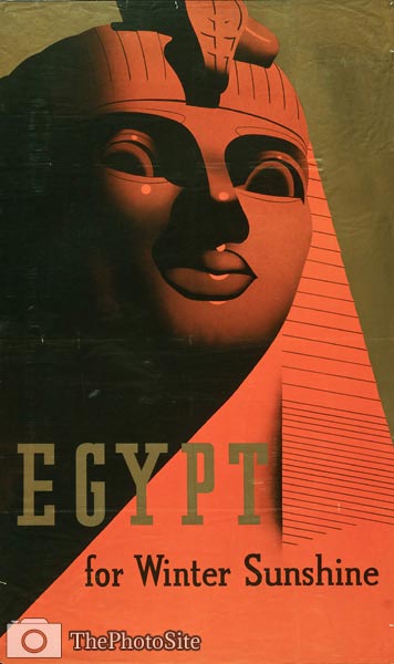 Egypt Great Sphinx Travel Poster 1930's - Click Image to Close