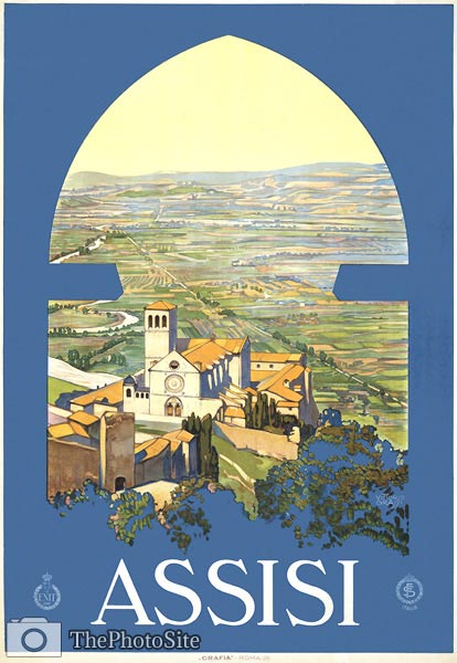 Assisi. Holiday Tourist Poster - Click Image to Close