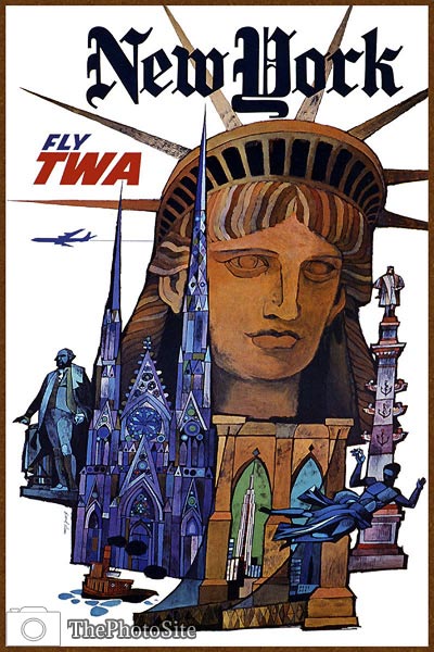 New York Vintage Travel Poster - Click Image to Close