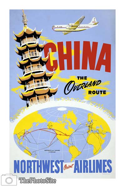 China northwest orient airlines poster - Click Image to Close