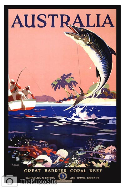 Great Barrier Reef Australia Tourism poster - Click Image to Close