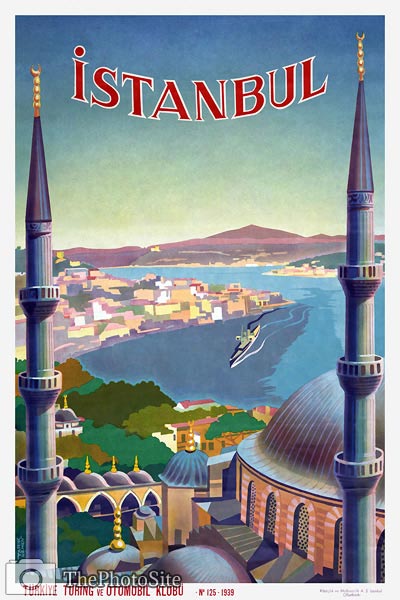 Istanbul vintage travel poster - Click Image to Close