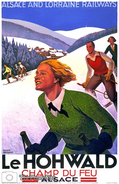 le Hohwald by Train, Ski France tourism poster - Click Image to Close
