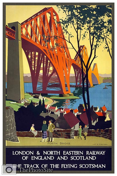 LNER Forth Bridge vintage travel poster - Click Image to Close