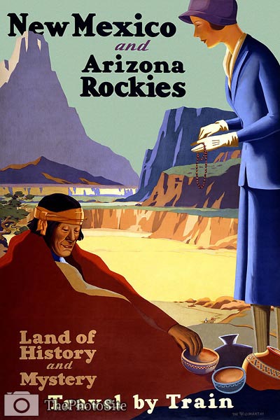 New Mexico and Arizona Rockies travel poster - Click Image to Close