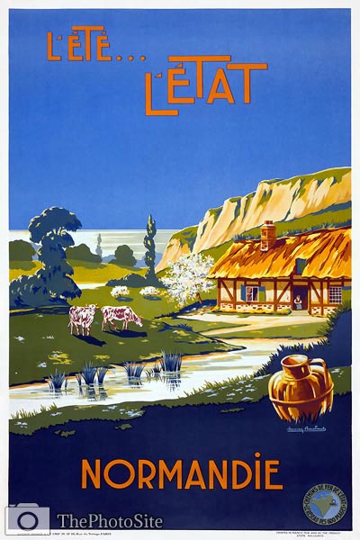 Normandie, Normandy, France travel poster - Click Image to Close