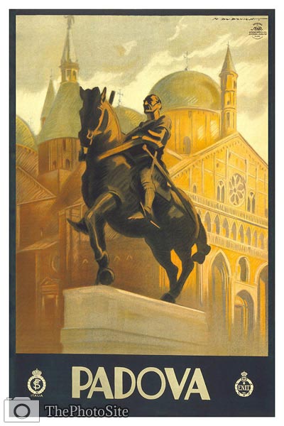 Padova, Italia (Padua, Italy) vintage travel poster - Click Image to Close