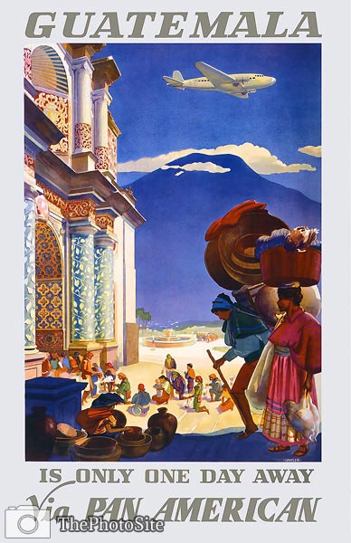 Pan Am, Guatemala travel poster - Click Image to Close