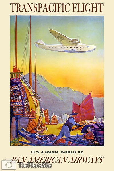 PanAm, its a small world travel poster - Click Image to Close