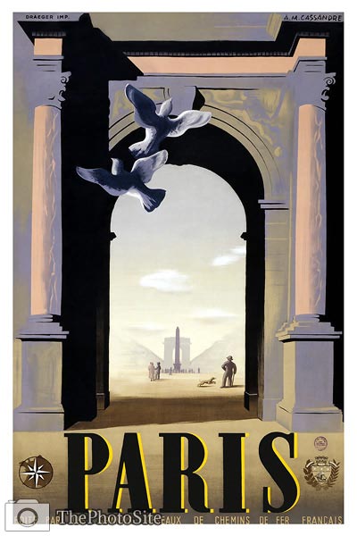 Paris Arc de Triomphe travel poster - Click Image to Close