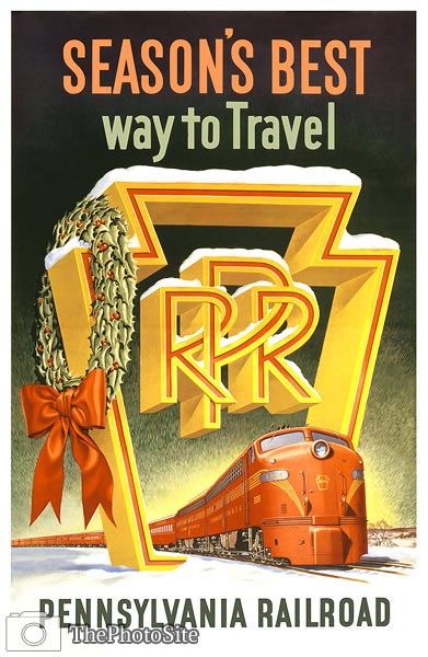 Pennsylvania Railroad vintage travel poster - Click Image to Close