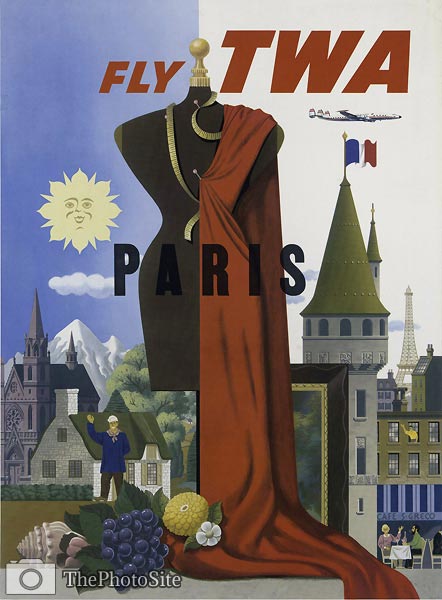Paris vintage travel poster - Click Image to Close