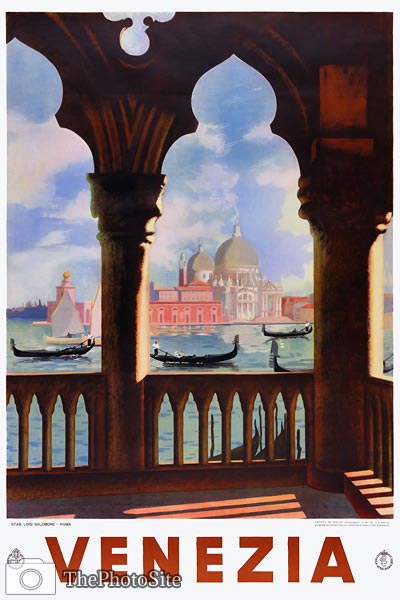 Venezia - italia vintage travel poster - Click Image to Close