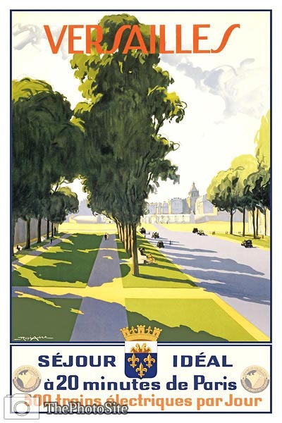 Versailles France vintage tourism poster - Click Image to Close