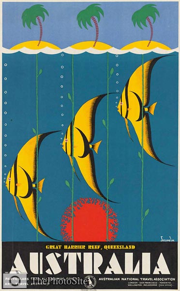Australia great barrier reef, Queensland travel poster - Click Image to Close