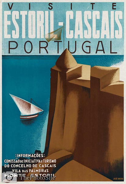 Visit Portugal Estoril - Cascais travel poster - Click Image to Close