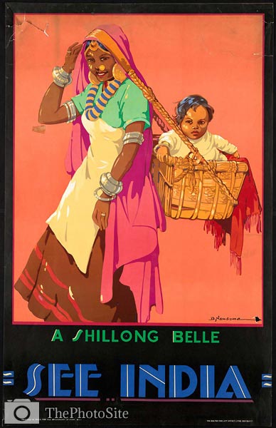 See India, A shillong belle tourist poster - Click Image to Close