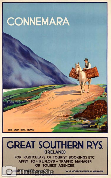 Connemara Ireland vintage travel poster - Click Image to Close