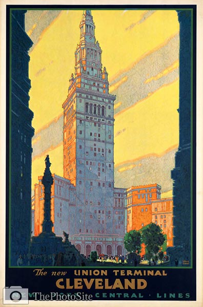 Cleveland, The New Union Terminal travel poster - Click Image to Close