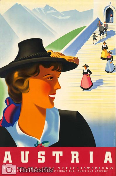 Austria vintage travel poster - Click Image to Close