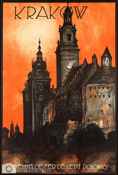 Krakow, Poland, French travel poster - Click Image to Close