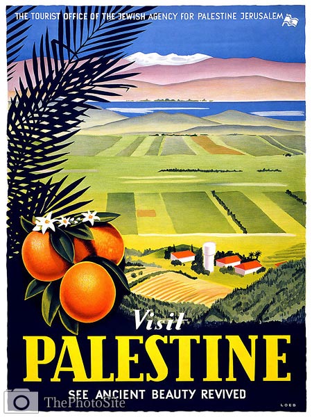 Visit Palenstine see ancient beauty revived travel poster - Click Image to Close