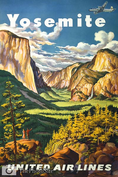 Yosemite national park vintage travel poster - Click Image to Close