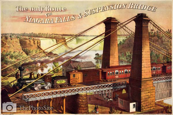 The only Route via Niagara Falls Suspension Bridge poster - Click Image to Close