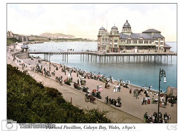 Pier and Pavillion, Colwyn Bay, Wales - Click Image to Close