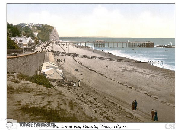 Penarth Beach and Pier, Wale - Click Image to Close