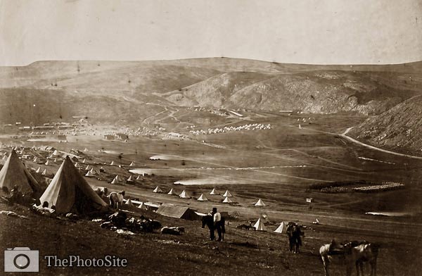 Cavalry camp, church parade plains of Balaklava Crimean War - Click Image to Close