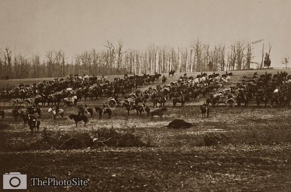 Horse artillery on parade grounds - civil war 1860's. - Click Image to Close