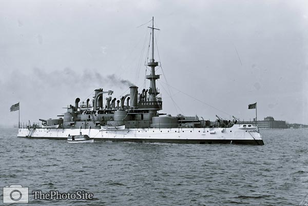 USS Indiana American Battleship 19th century - Click Image to Close
