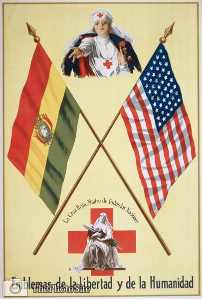 Emblemas de la libertad y de la humanidad La Cruz Roja Poster - Click Image to Close