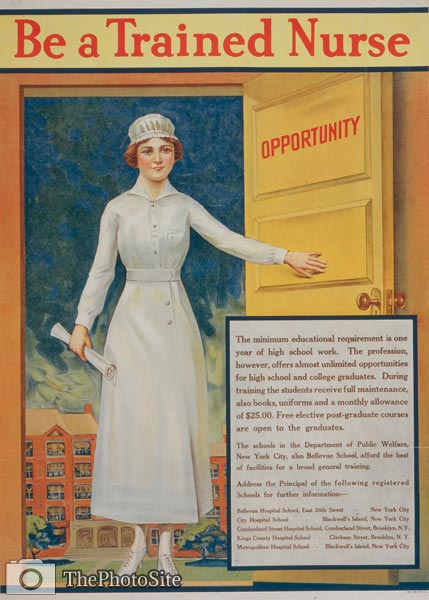 Be a trained nurse - World War I Poster - Click Image to Close