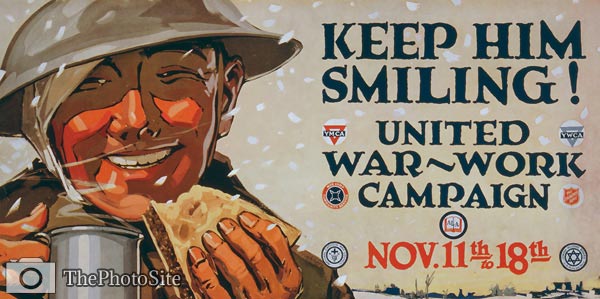Keep him smiling! United War-Work Campaign WWI Poster - Click Image to Close