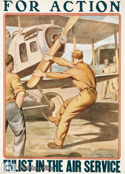For action enlist in the Air Service World War I Poster - Click Image to Close