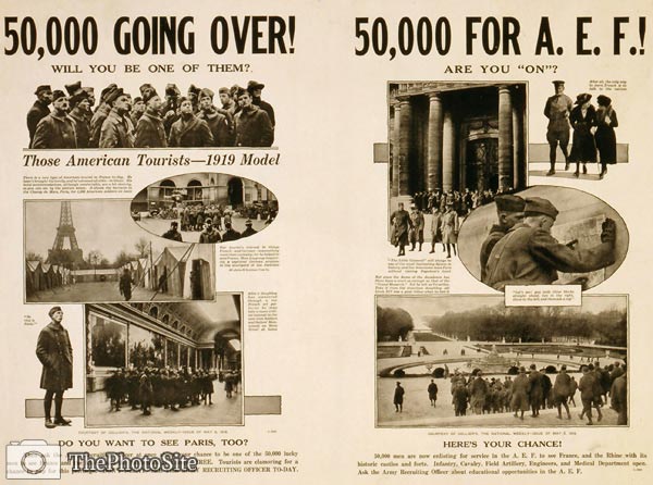 50,000 going over! Will you be one of them? WWI Poster - Click Image to Close