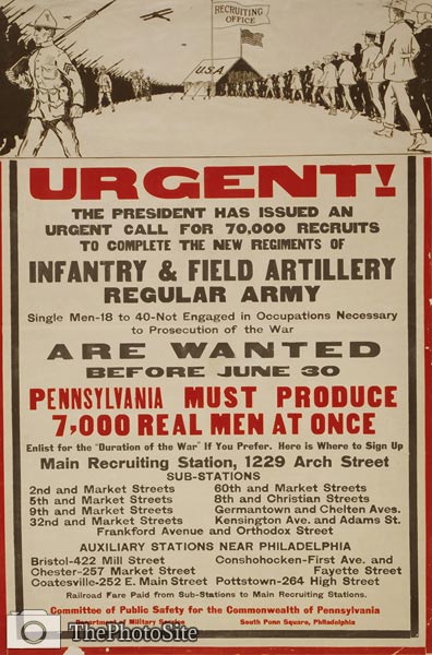 Infantry and field artillery, regular Army WWI Poster - Click Image to Close