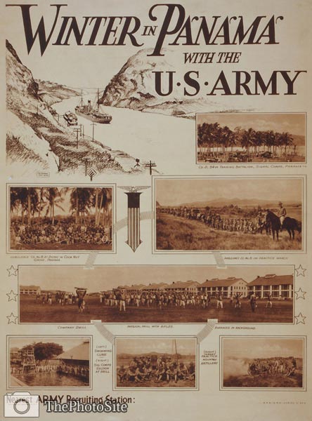 Winter in Panama with the U.S. Army WWI 1917 - Click Image to Close