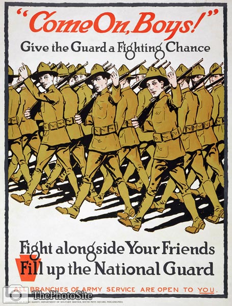 Fill up the National Guard World War I Poster - Click Image to Close