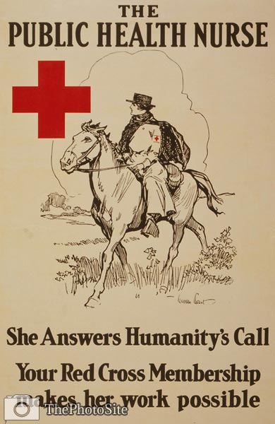 Public Health Nurse answers humanity's call WWI Poster - Click Image to Close