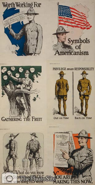 Worth working for - Uncle Sam and Company - WWI Poster - Click Image to Close